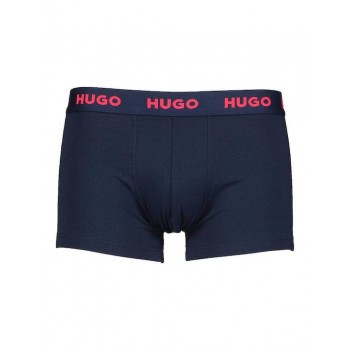 Hugo ανδρικά βαμβακερά  3pack boxers σε σκούρο μπλε χρώμα με διαφορετικό χρώμα στα λάστιχα 50469766 414
